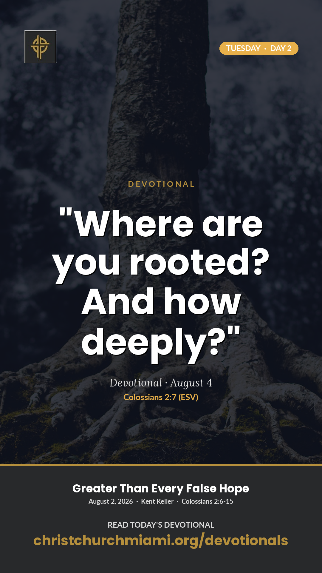 TUE devotional