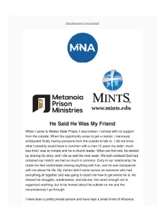 First page of Metanoia's 10 September 2026 newsletter