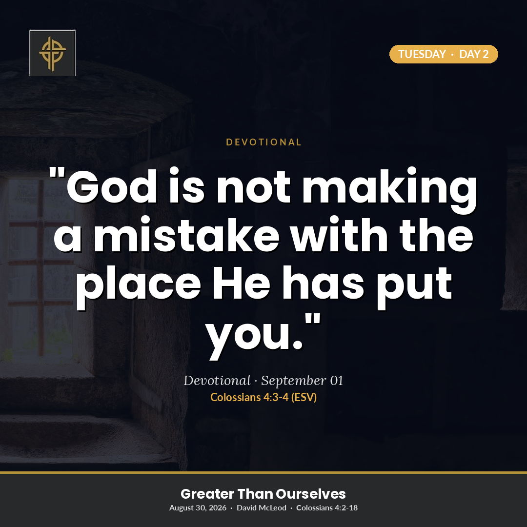 TUE devotional