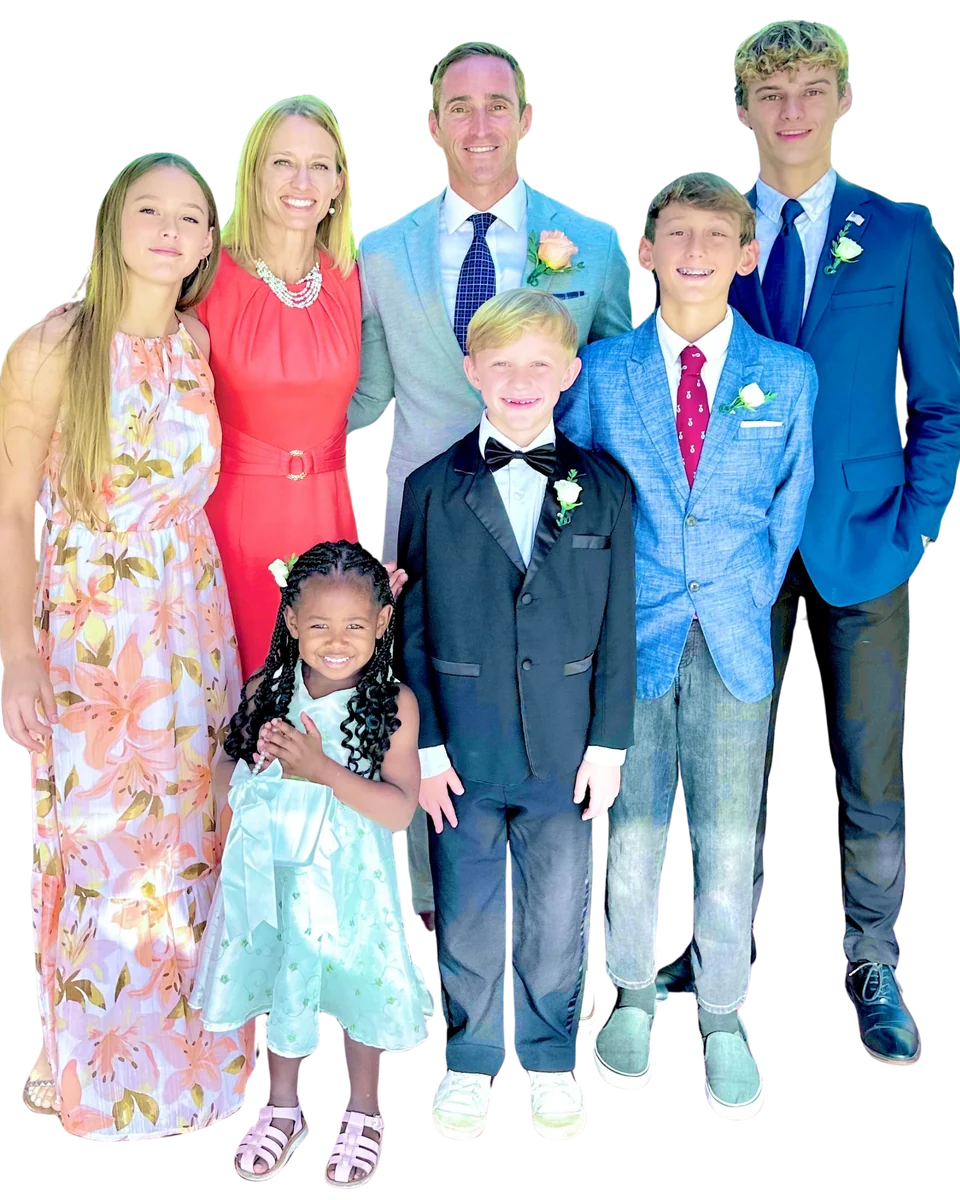 Pastor James Drake with his family